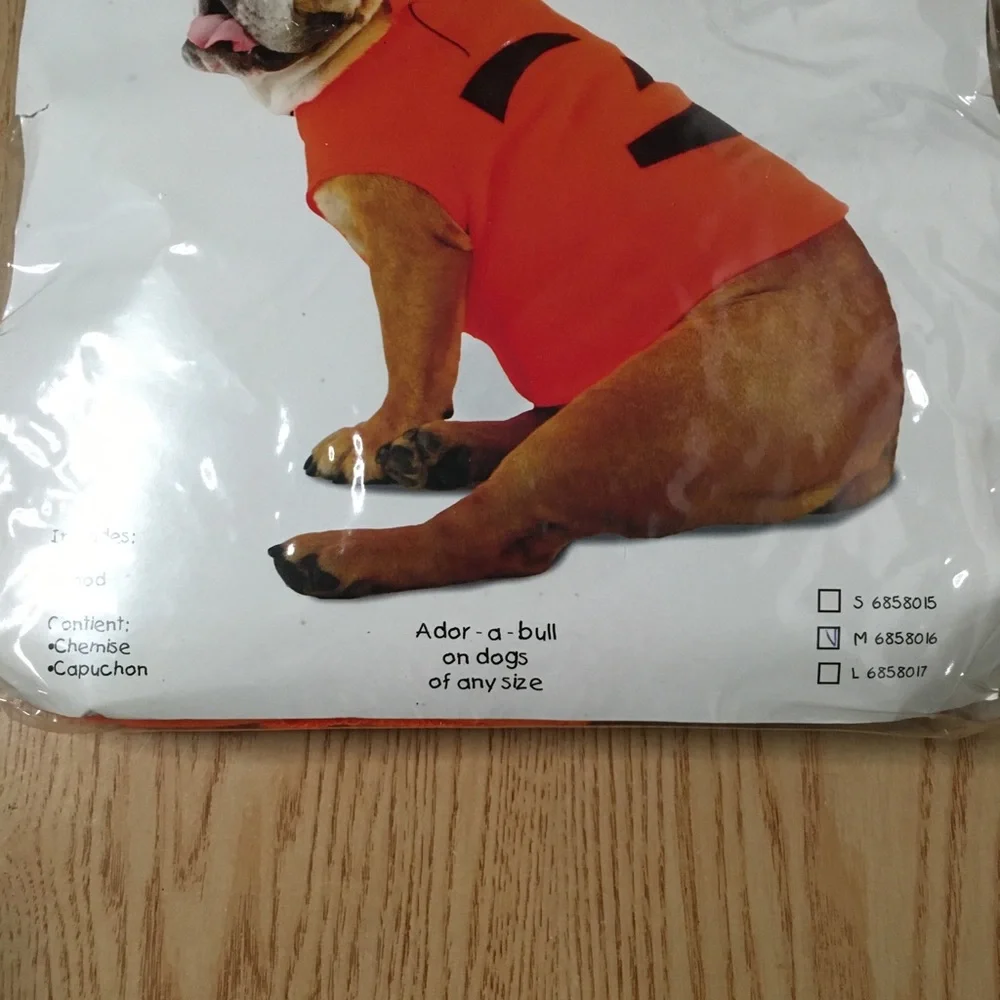 New Doggie🐶 2Pc Pumpkin Halloween Costume Size Medium Fits 14.5-17” Neck 17-20”